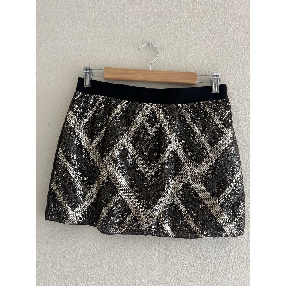 AI Authentic Icon Y2K Multicolor Sequined Mini Skirt Small Whimsical Festival